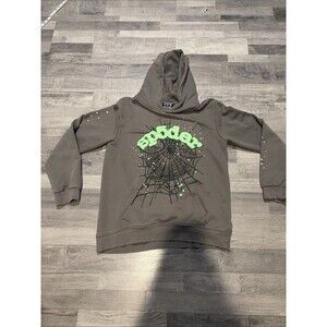 Sp5der Punk V2 Men’s Hoodie Slate Grey Used Size Small